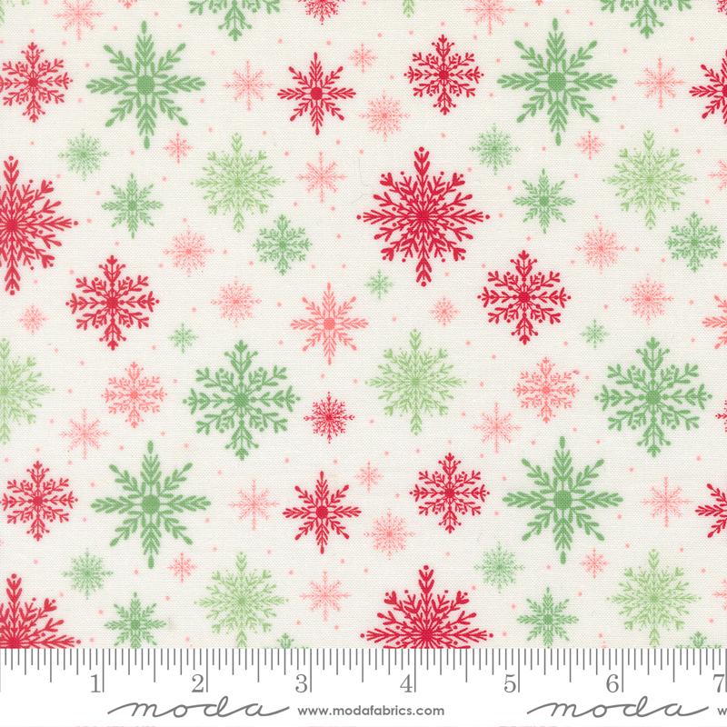 Merrily On High 43214 11 Softly Snowing Snow Moda Half Yard