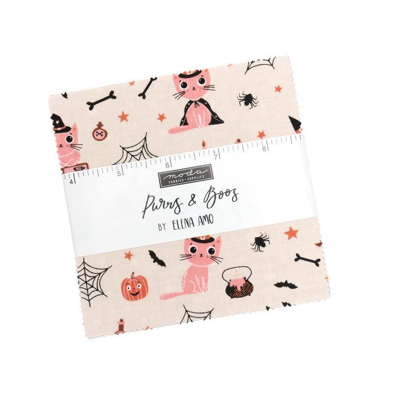 Purrs and Boos 5" Charm Pack Elena Amo Moda