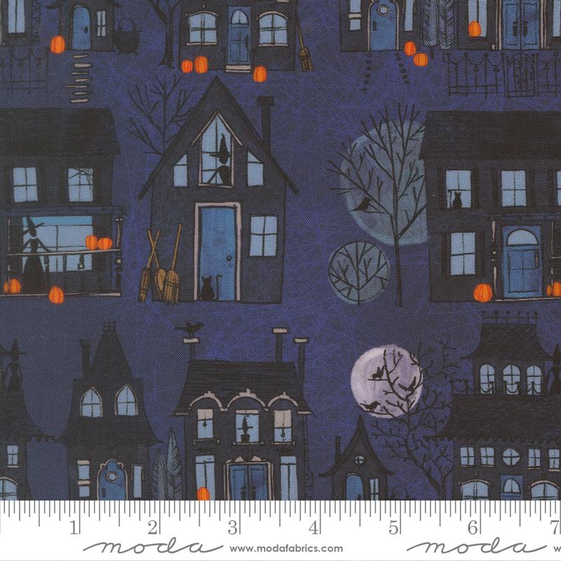 Coven Witch Village 48801 15 Midnight Moda Half Yard