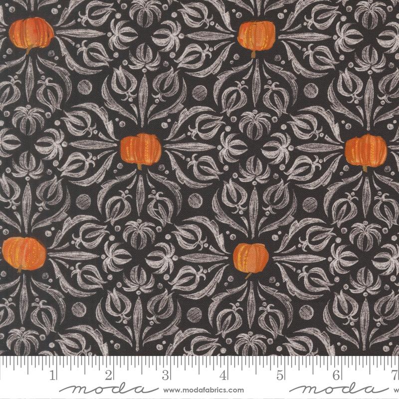 Coven Medallion Tiles Damask 48802 16 Onyx Moda Half Yard