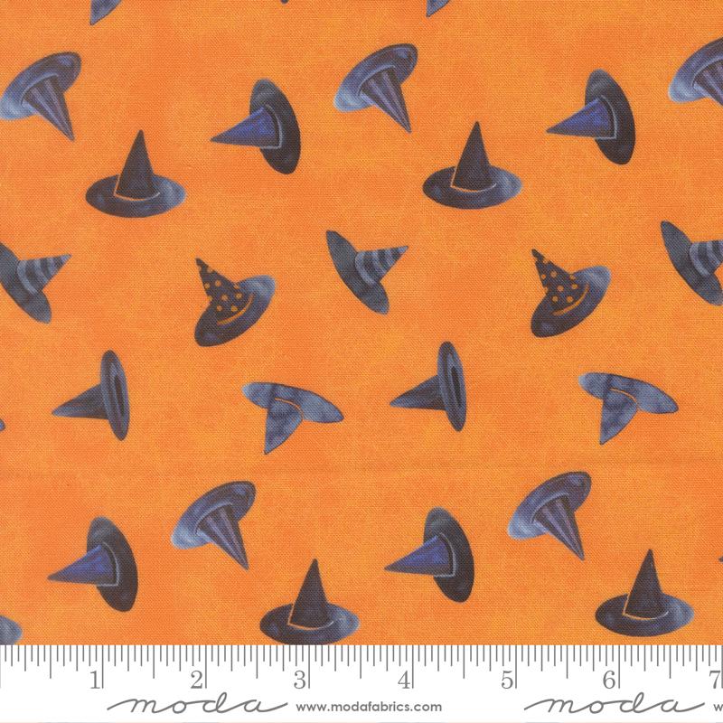 Coven Witch Hats 48805 12 Pumpkin Moda Half Yard