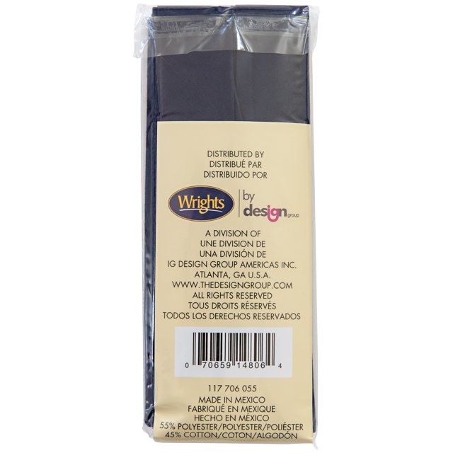 Wrights 7/8" Navy Quilt Binding, 3 yd