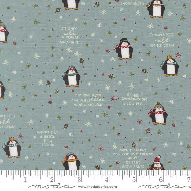 Chilly Mr Penguin Storm 55711 15 Sweetwater Moda Half Yard