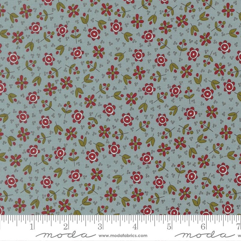 Chilly Christmas Flowers Storm 55712 15 Sweetwater Moda Half Yard