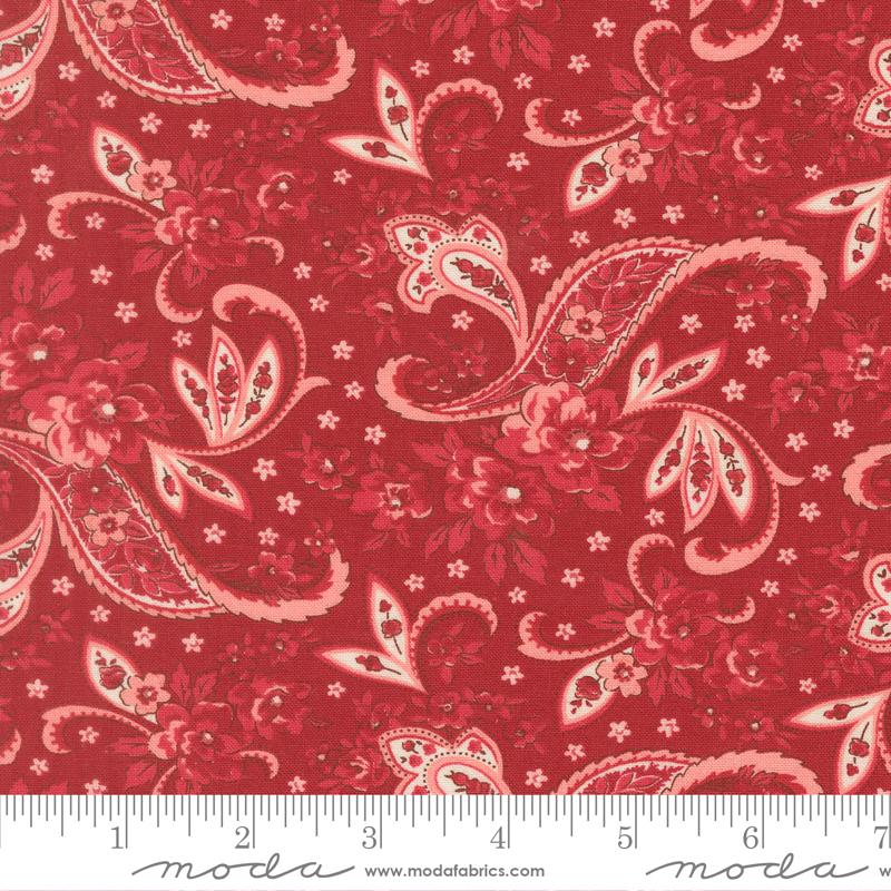 Petals And Polka Dots Pretty Paisley Rose 3081 20 Bunny Hill Moda Half Yard