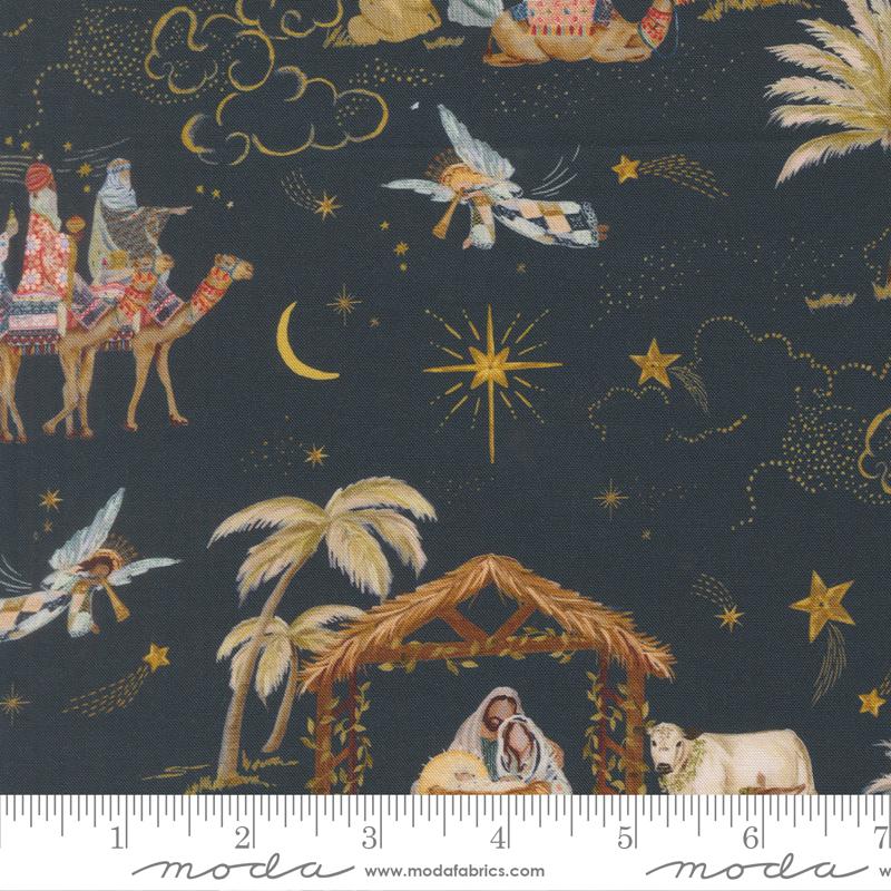 Silent Night 40050 12 Scenic Holy Night Moda Half Yard