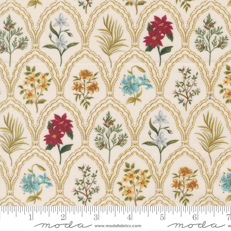 Silent Night 40054 11 Come Bearing Blooms Moda Half Yard