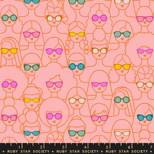 Poolside Too Shine Girl Shine Novelty Ladies Retro Kitsch People Balmy Ruby Star RS5202 13 Half Yard