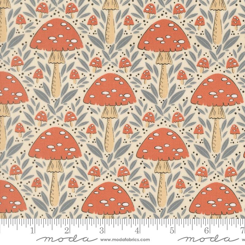Natures Sketchbook 39072 11 Mushroom Fall Pearl Moda Half Yard