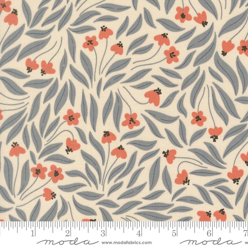 Natures Sketchbook 39073 11 Flowy Flowers Pearl Moda Half Yard