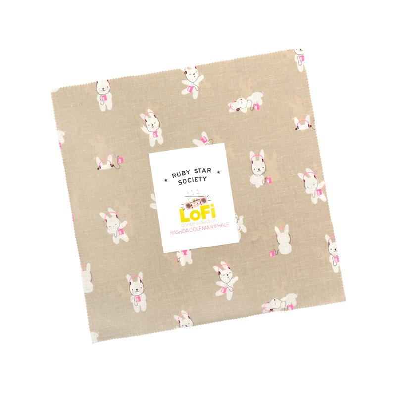 Lofi Linens 10" Layer Cake Rashida Coleman Hale RS1129LC Ruby Star