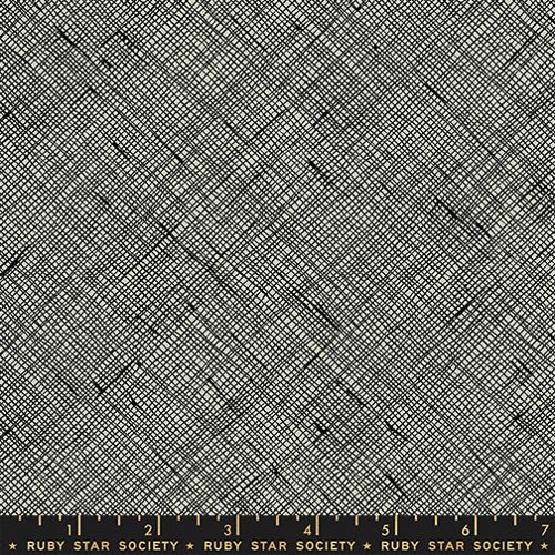Memento Crosshatch Black RS8007 17 Carolyn Friedlander Ruby Star Moda Half Yard