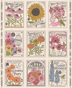 My Secret Garden 20988 11 Cloud Seed Packet Moda Each Panel