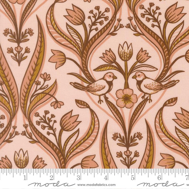 Feather and Forest 14141 12 Medallion Birds Petal Moda Half Yard