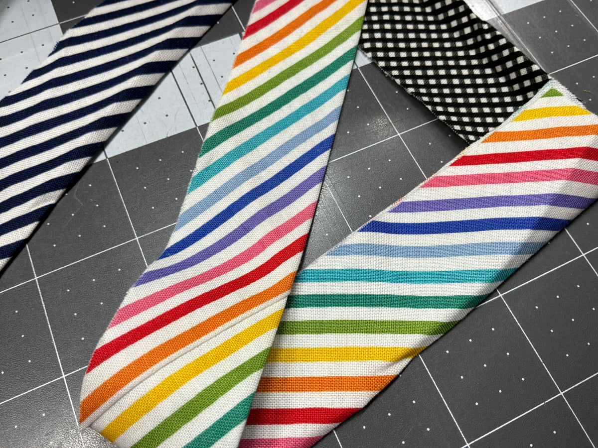 6 Yard Cut Single-Fold Quilt Binding 1/8" Stripe Rainbow