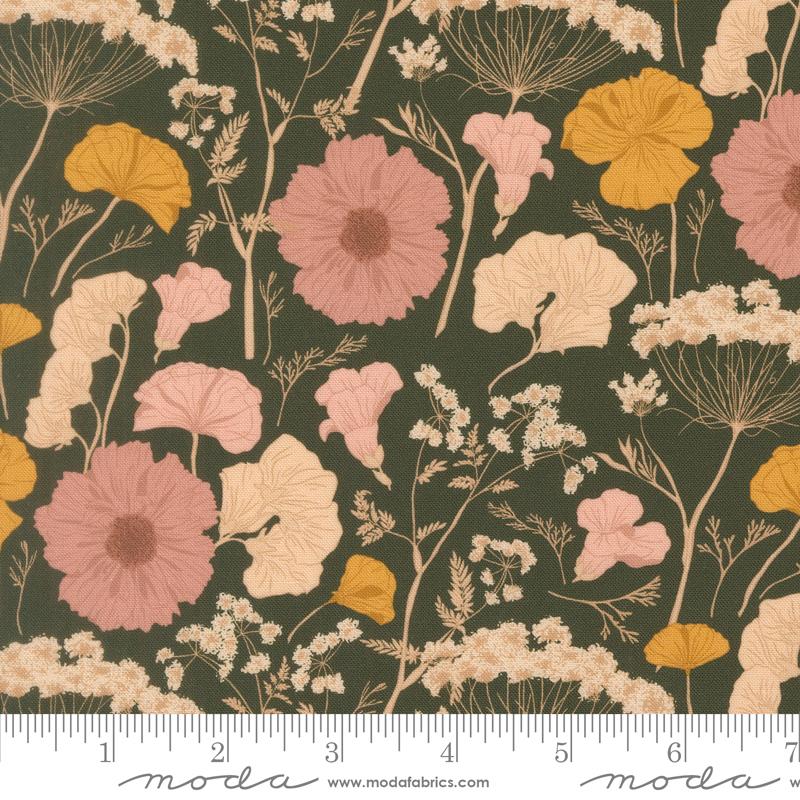 Petalush 26161 18 Pressed Flower Pine Moda Half Yard