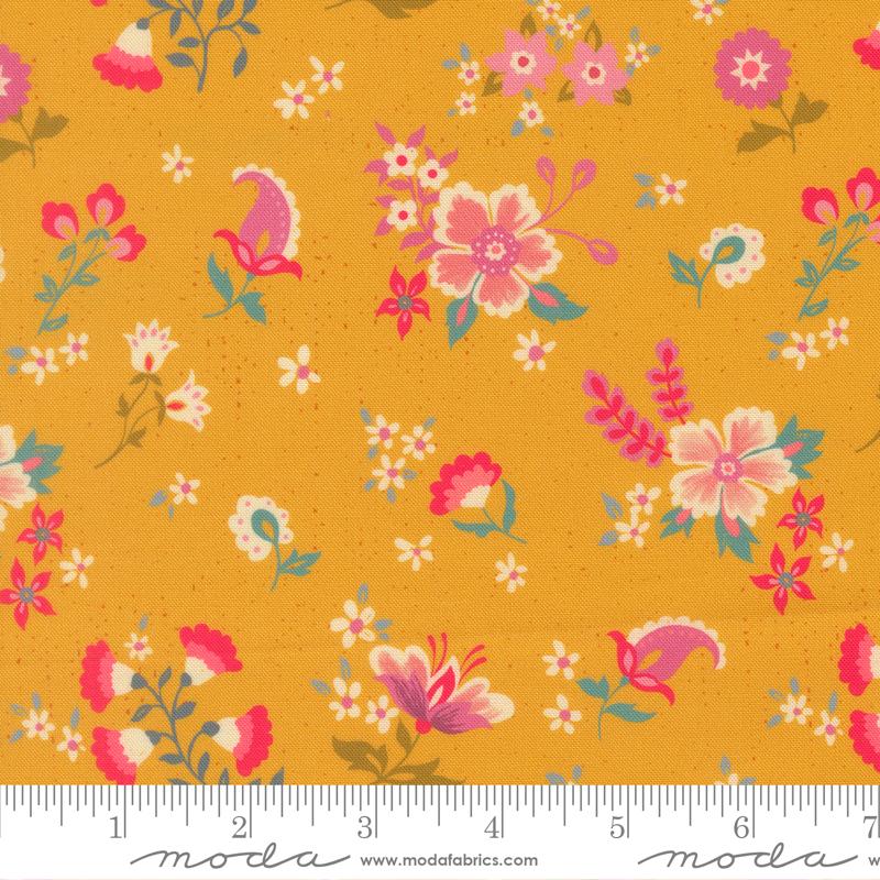Sitara Davina 11982 19 Dijon Crystal Manning MODA HALF YARD