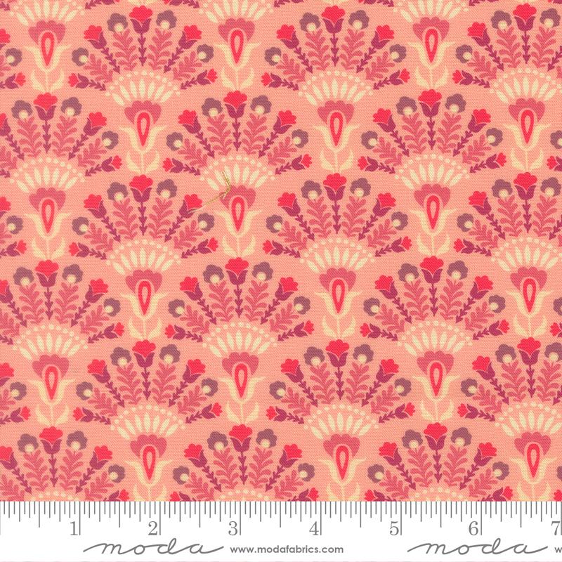 Sitara Damask Opaline Petal Crystal Manning MODA 11983 26 HALF YARD
