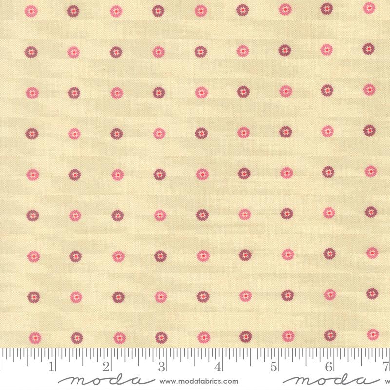 Sitara Floret Dots Cream Crystal Manning MODA 11987 11 HALF YARD