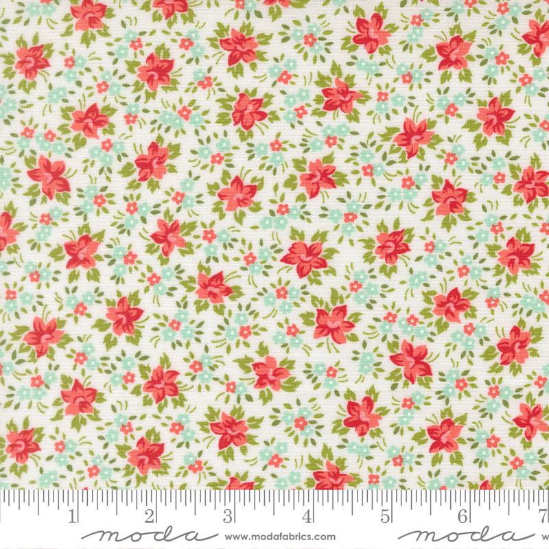 Bloomsberry 55353 11 White Marylebone Small Floral Moda Half Yard