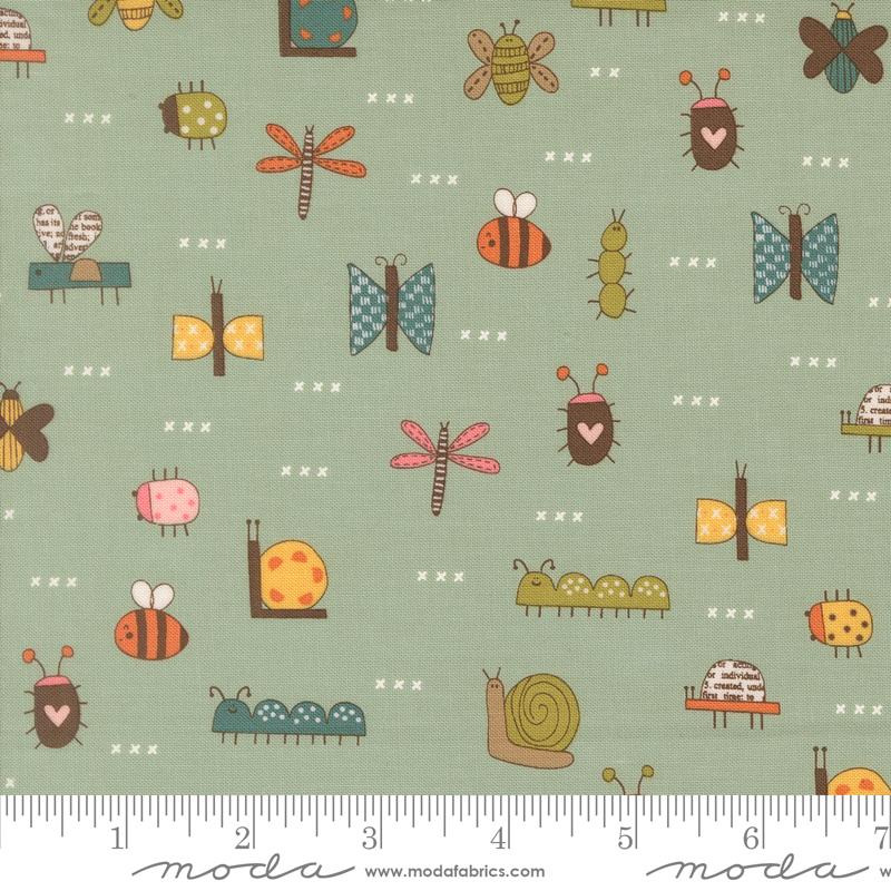 Bug Collector The Bugs Novelty Sky Sweetwater MODA 55731 12 HALF YARD
