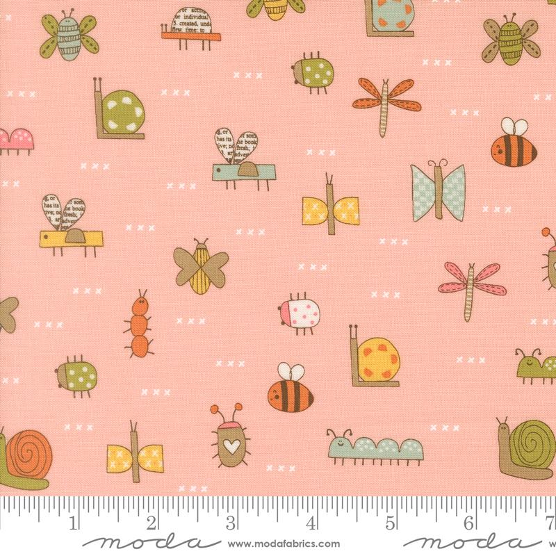 Bug Collector The Bugs Novelty Blush Sweetwater MODA 55731 14 HALF YARD