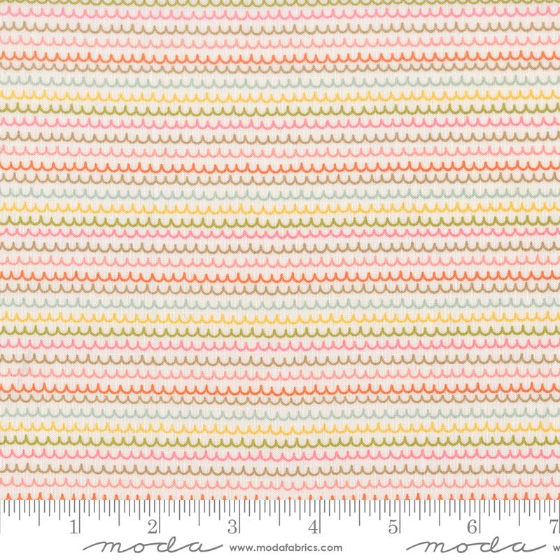 Bug Collector Squiggles Stripes Cloud Sweetwater MODA 55735 11 HALF YARD
