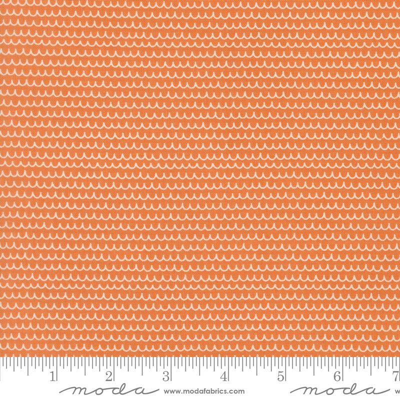 Bug Collector Squiggles Stripes Orange 55735 26 Sweetwater Moda Half Yard