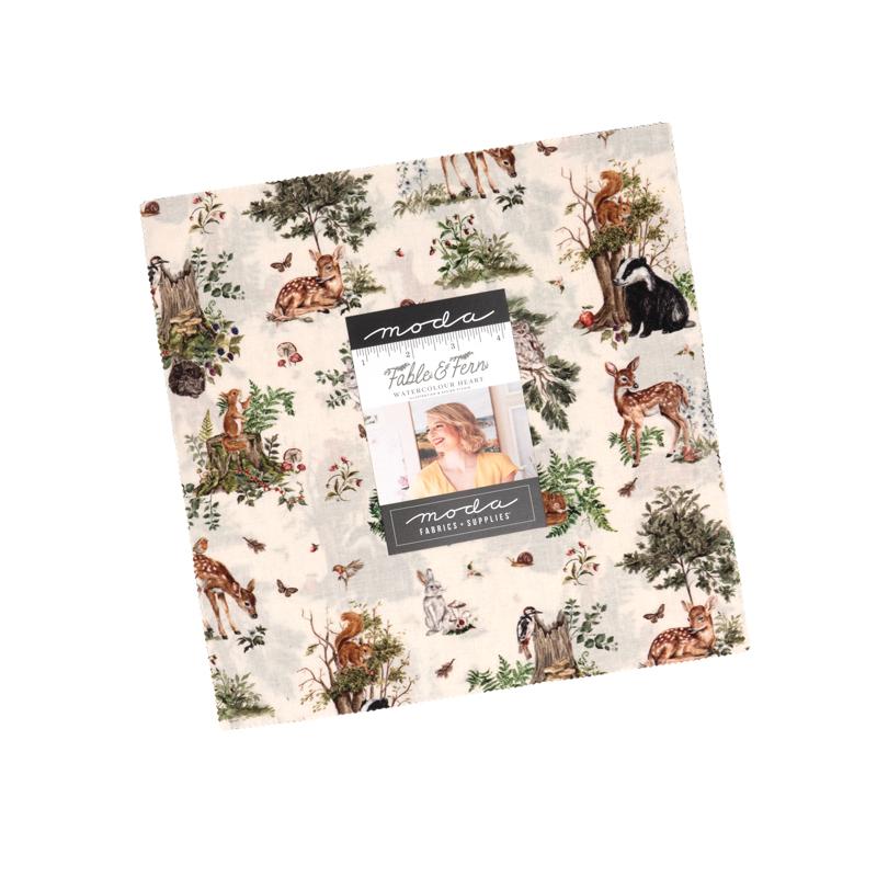 Fable and Fern Layer Cake® 10x10  Watercolour Heart MODA 40060LC 42 Asst Pieces