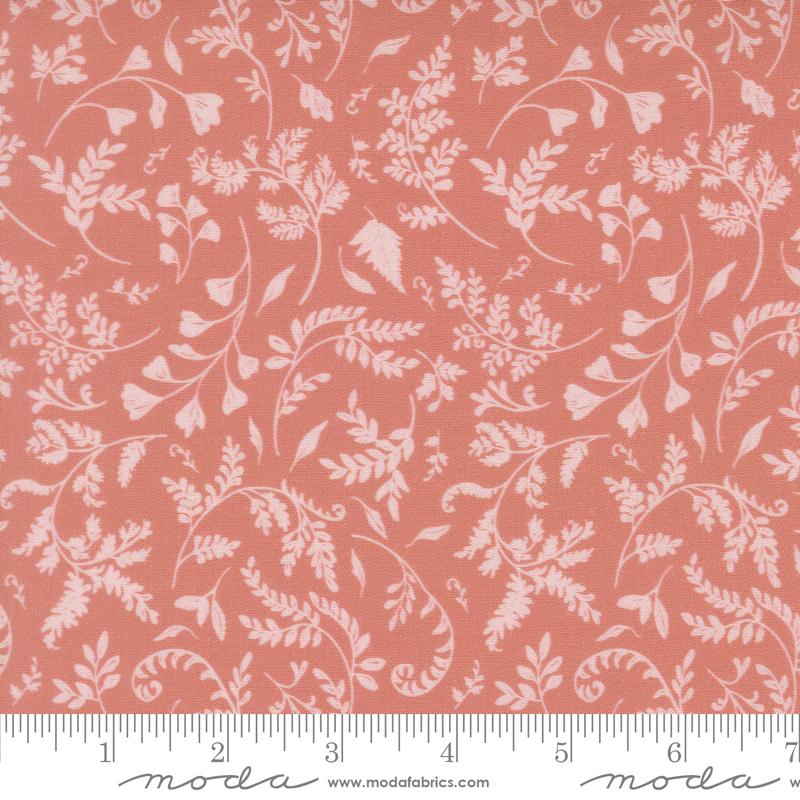 Fable and FernTrail Florals Leaf Rose Watercolour Heart MODA 40064 16 HALF YARD