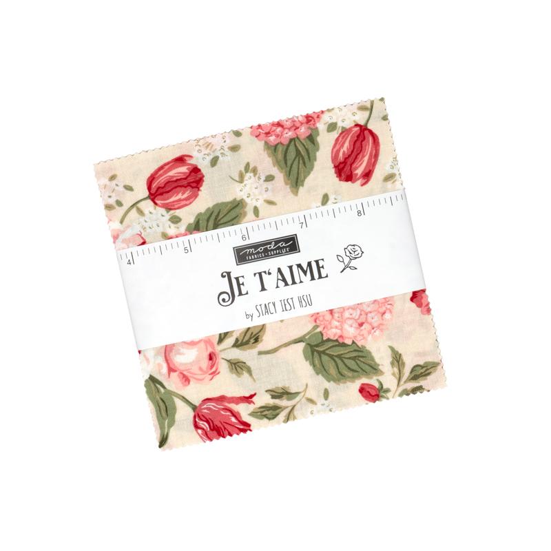 Je Taime Charm Pack 5x5 Stacy Iest Hsu MODA 20990PP