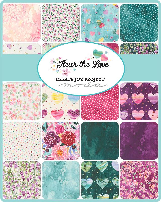 Fleur The Love 5" Charm Pack Create Joy Project 39880PP Moda