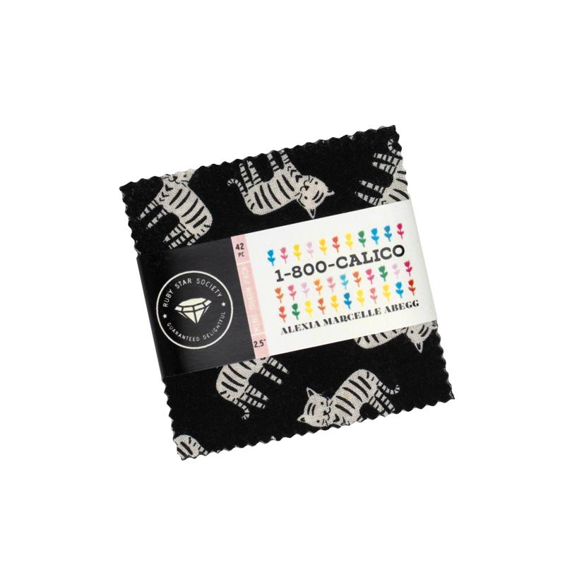 1 800 Calico Mini Charm 2.5" x 2.5" RS4165MC Moda 42pcs