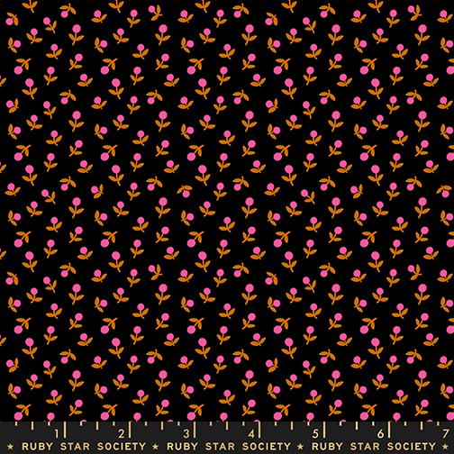 1 800 Calico Sprout Ditsy RS4103 29 Blender Black MODA  HALF YARD