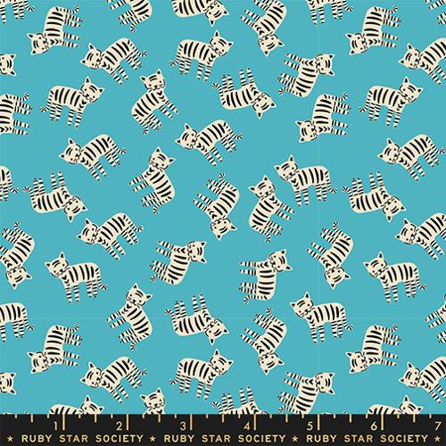 1 800 Calico Meow Novelty Cats Ruby Star Wave MODA RS4166 14  HALF YARD