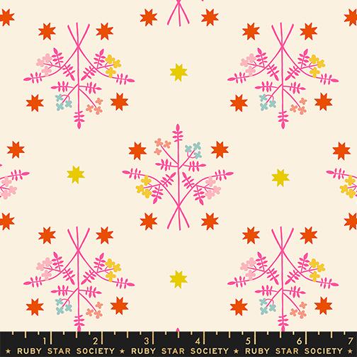 1 800 Calico Bouquet Florals Retro Ruby Star Neon Pink MODA RS4171 12 HALF YARD