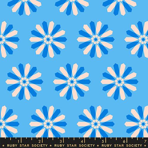 Sparkle Mart Freshly Picked Novelty Floral Geometric Vintage Retro Ruby Star Altitude MODA RS0119 13 HALF YARD