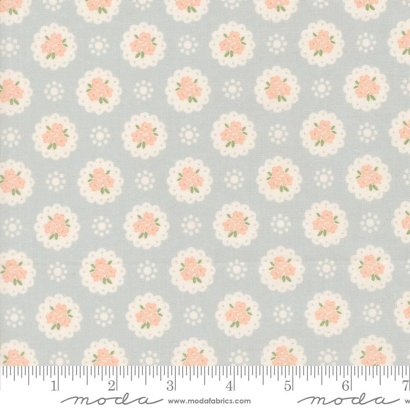 Handmade Sweetness 31792 22 Sky Doily Small Floral Moda Half Yard