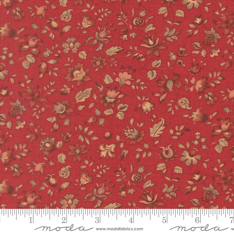 Le Jardin Rouge Clemenceau Florals Rouge French General MODA 36154 11 HALF YARD