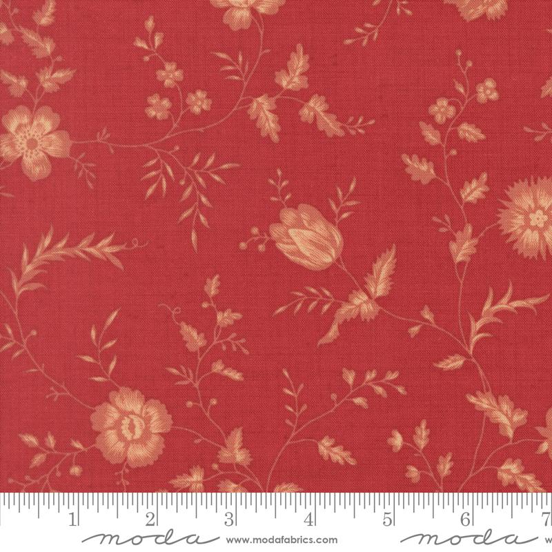 Le Jardin Rouge Dauphin 36155 11 Toile Rouge MODA HALF YARD