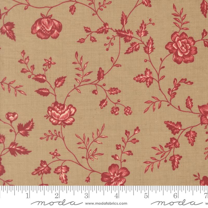 Le Jardin Rouge Clay 36155 13 MODA Half Yard