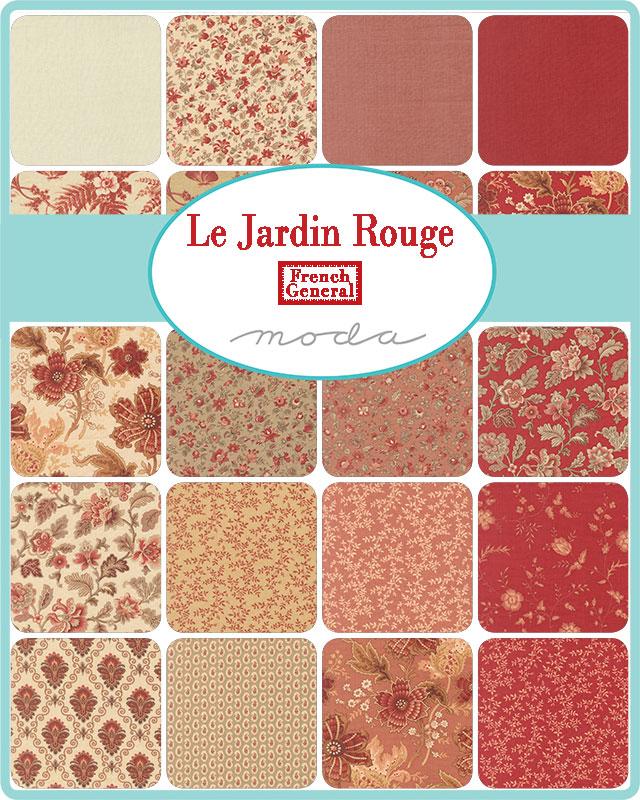 Le Jardin Rouge Pearl 36156 15 Moda Half Yard