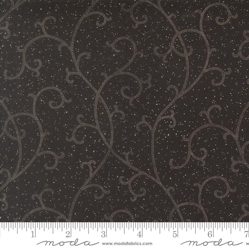 Collections Magnolia Midnight Scroll Onyx 46286 17 Howard Marcus Moda Half Yard