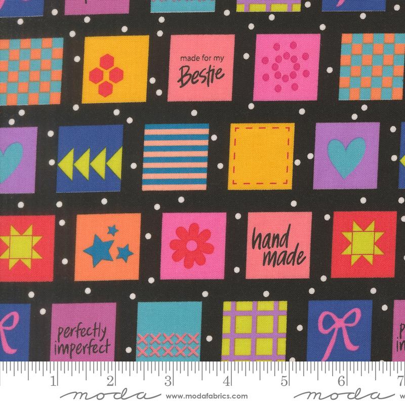 Makers Delight Handmade Labels Super Black Chrissy Lux MODA 28101 23 HALF YARD