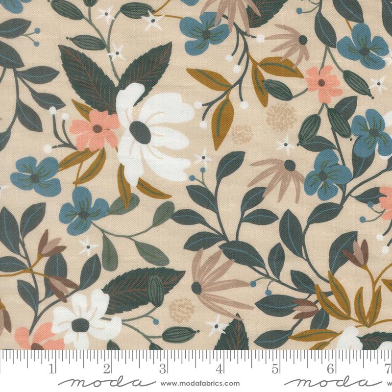 Midnight Fleur Smoke 38170 12 Moda Half Yard