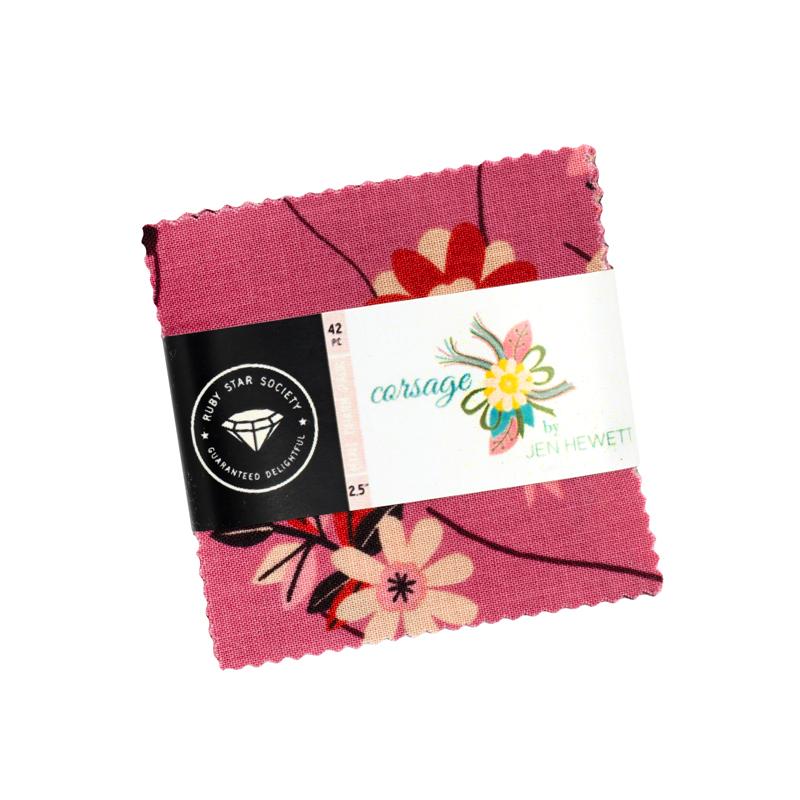 Corsage 2.5" Mini Charm RS6057MC Jen Hewett Ruby Star