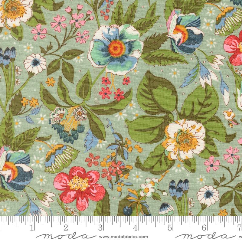 Sorrel Islay Aqua 30790 18 Florals Moda Half Yard
