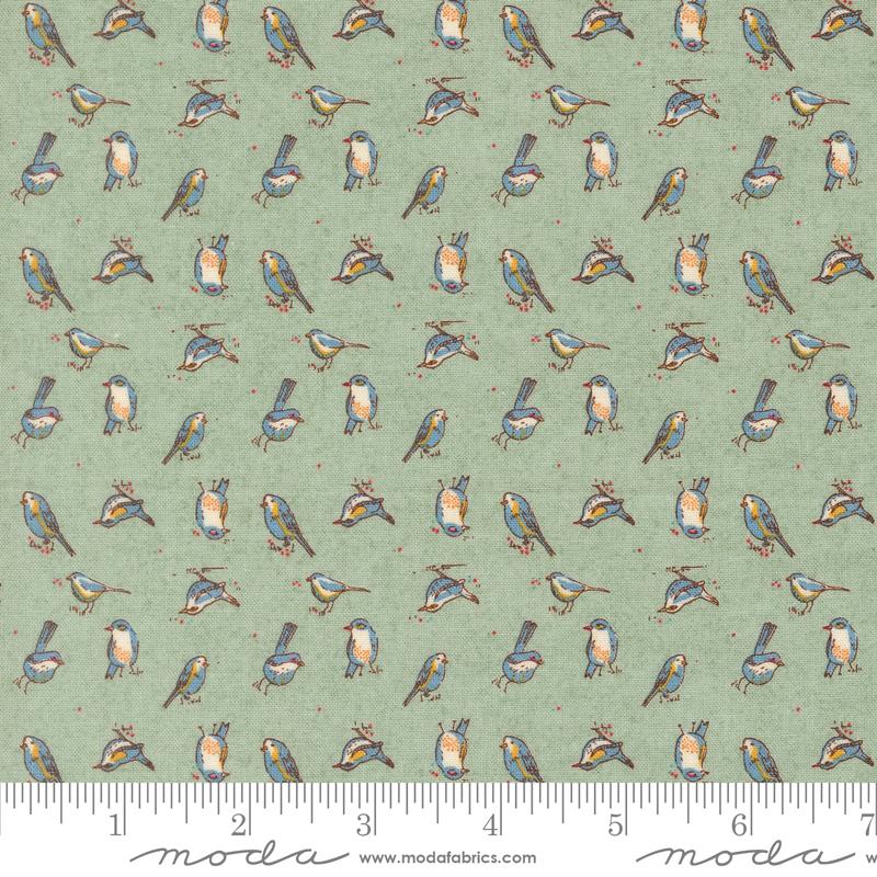 Sorrel Orlo Birdie 30793 16 Aqua Moda Half Yard