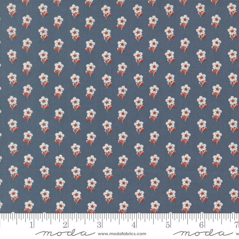 Larkspur and Linen 35456 27 Cornflower Moda Half Yard