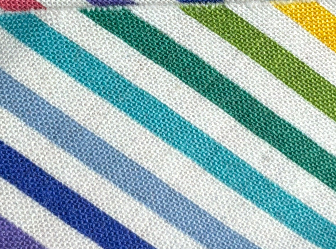 6 Yard Cut Single-Fold Quilt Binding 1/8" Stripe Rainbow